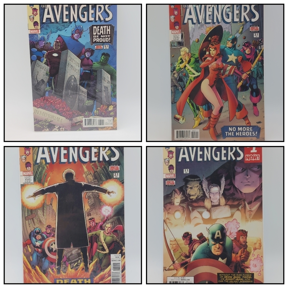 Marvel Avengers Set Of 4 Pop Art Comic Collection 1.1, 2.1,3.1,5.1